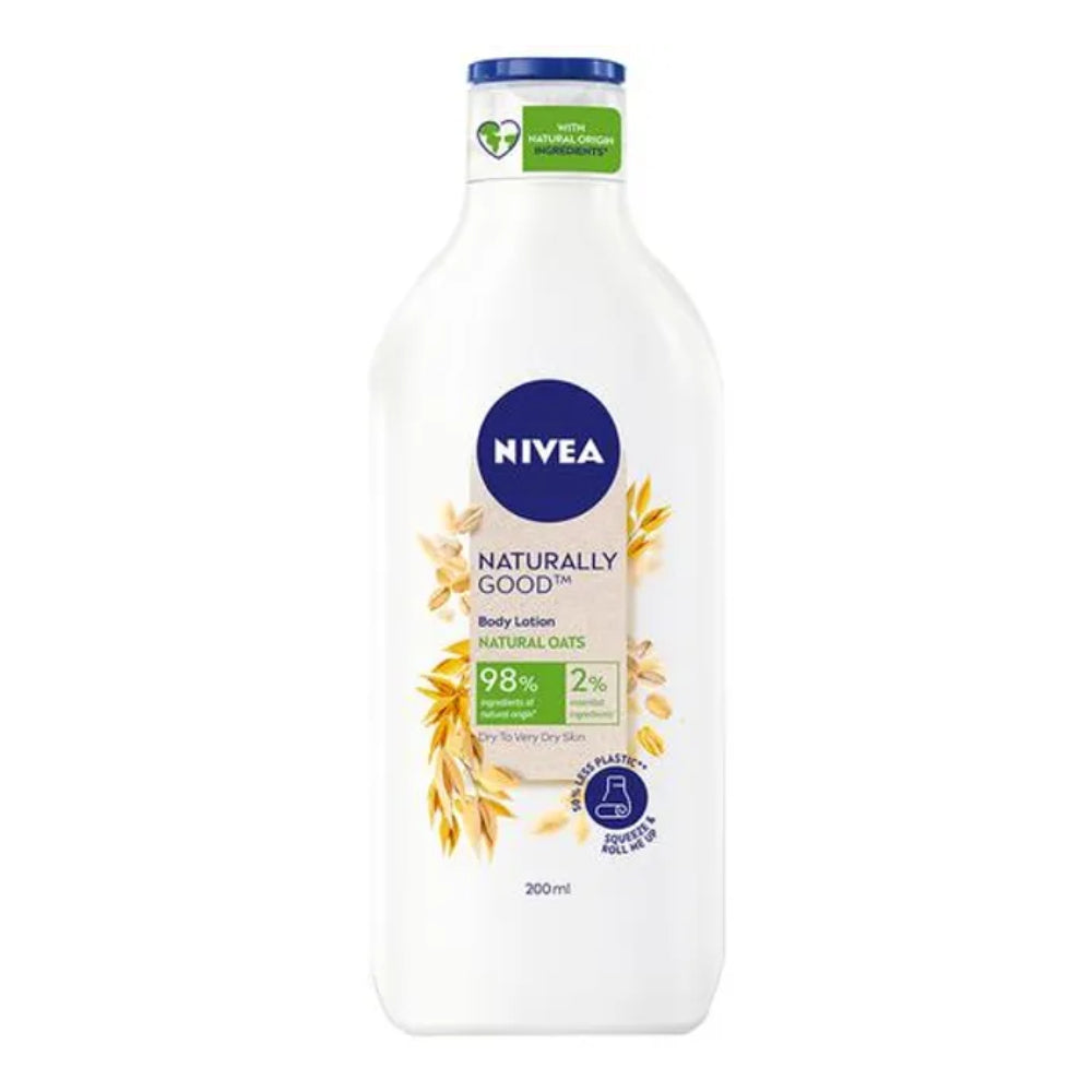 Nivea Naturally Good Body Lotion - For Dry To Very Dry Skin With No Parabens, Natural Oats, 200 ml