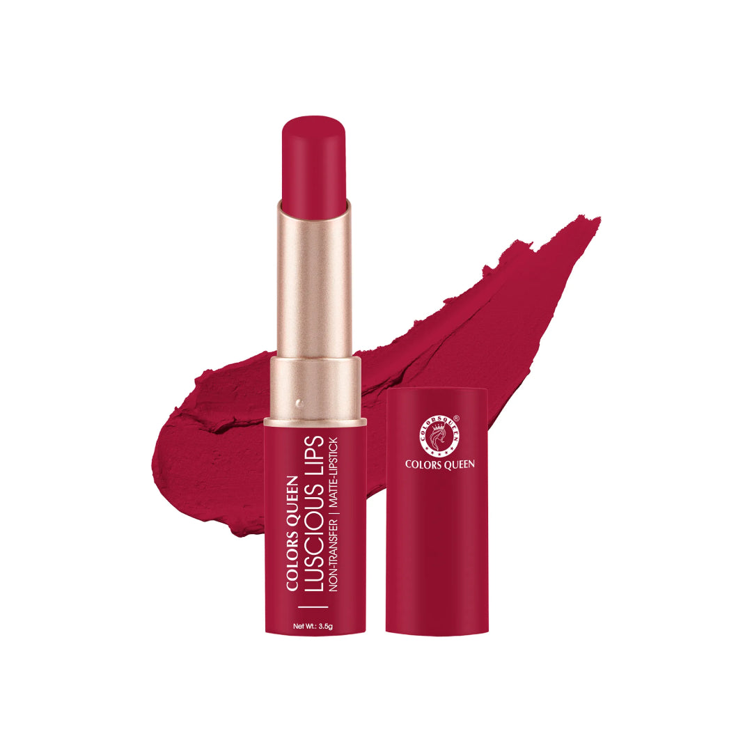 Colors Queen Luscious Lips Non-Transfer Matte-Lipstick - 01 Red Aurora