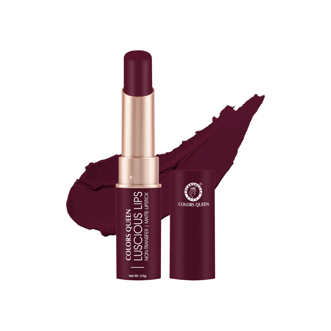 Colors Queen Luscious Lips Non-Transfer Matte-Lipstick - 14 Mild Wine
