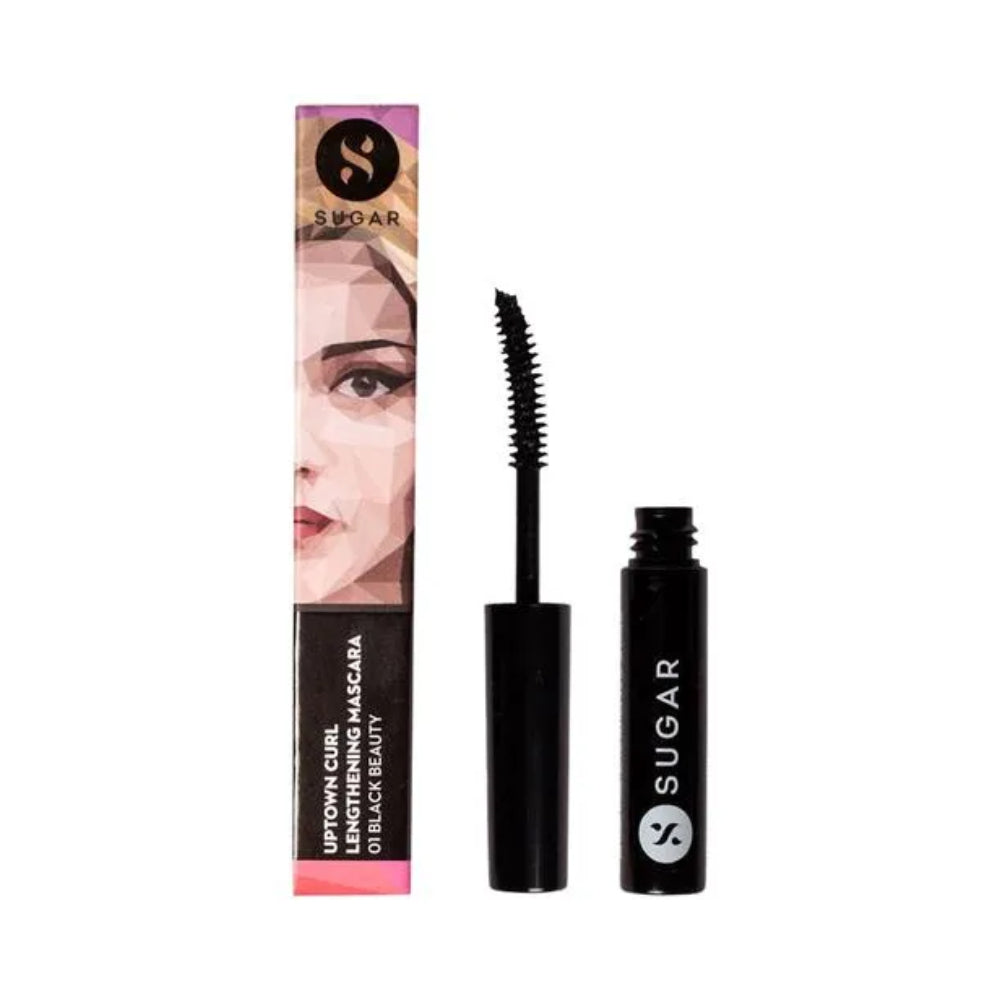 SUGAR Cosmetics Uptown Curl Lengthening Mascara, 3 g 01 Black Beauty