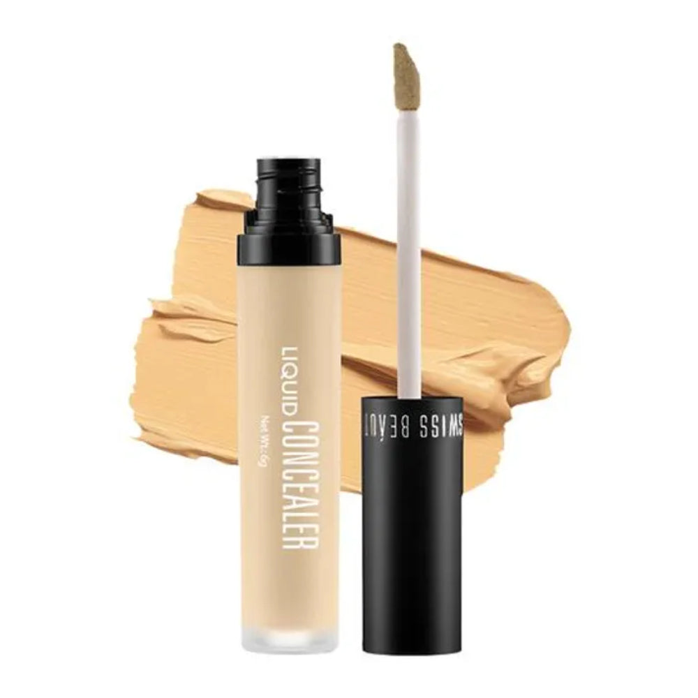 Swiss Beauty Liquid Concealer - Lightweight, Matte Finish, Easy To Blend, 5.6 g Yellow