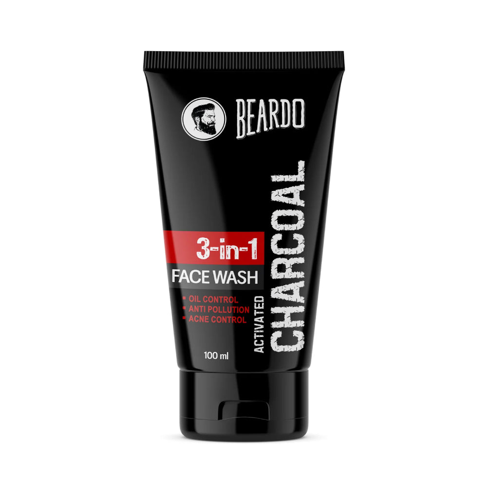 Buy Beardo Activated Charcoal Acne, Oil & Pollution Control Face Wash (100g)  at thesparkleindia – Thesparkleindia