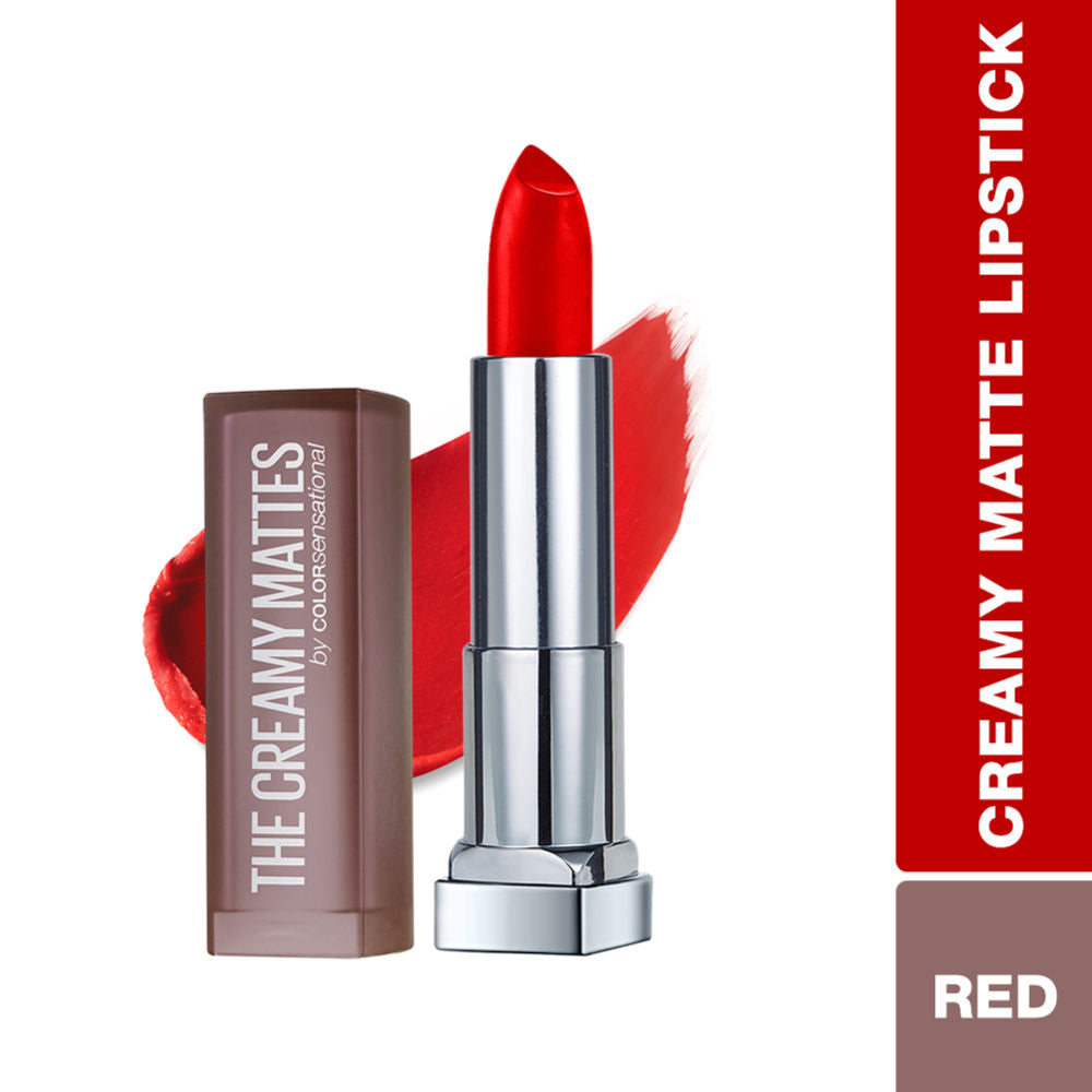 Maybelline New York Color Sensational Creamy Matte Lipstick - 690 Siren In Scarlet (3.9g)