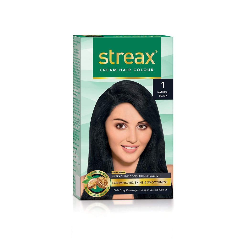 Streax Hair Colour, Natural Black 1, 120 ml