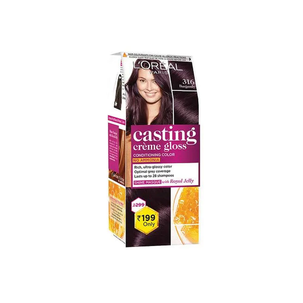 Loreal Paris Casting Crème Gloss - Small Pack, 45 g 316 Burgundy