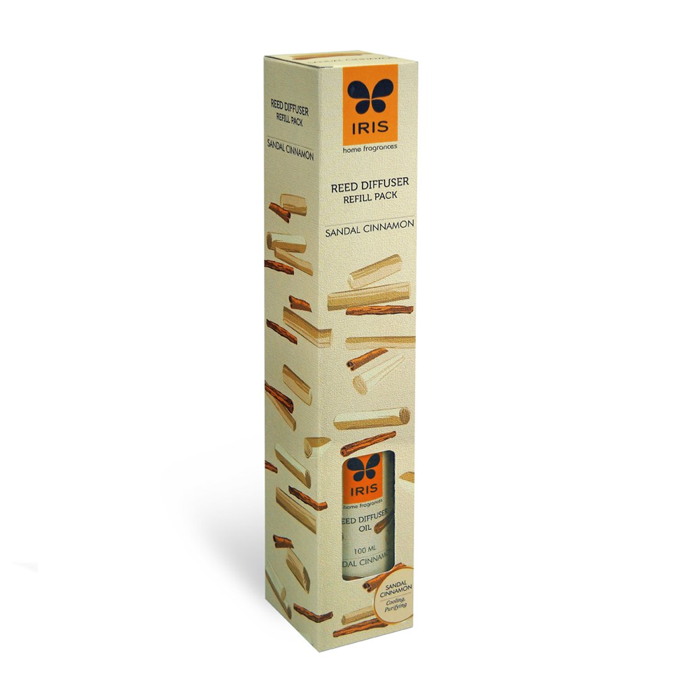 Iris Sandal Cinnamon Reed Diffuser Refill Pack, 100ml