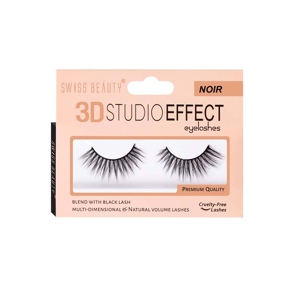 Swiss Beauty Natural 3D Studio Effect Eyelashes, Noir