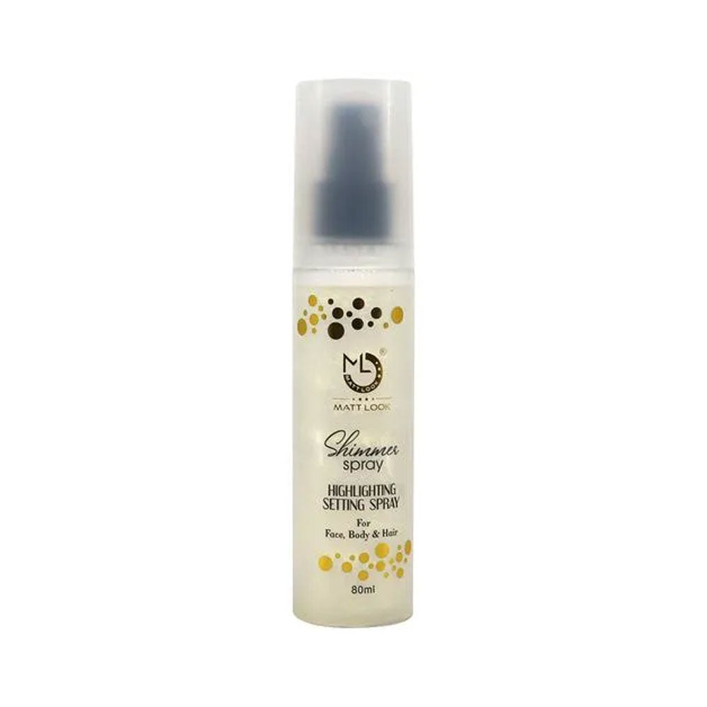 Mattlook Shimmer Highlighting Setting Spray - For Face, Body & Hair, 80 ml 02 Double Gold