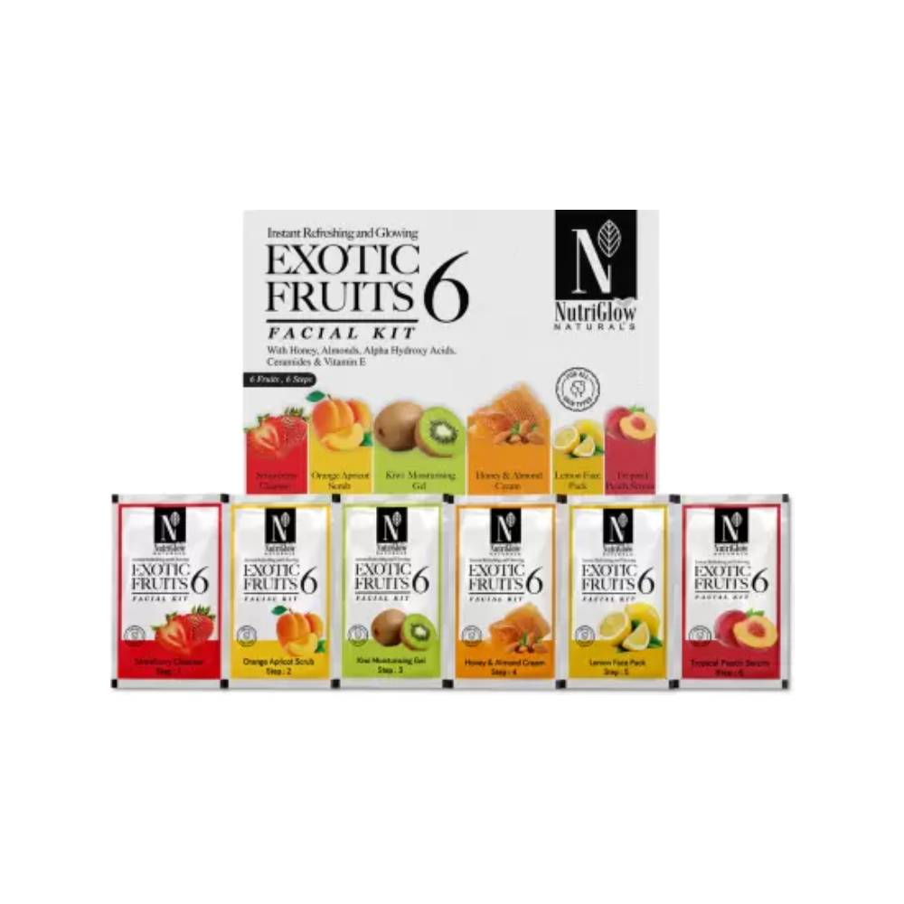 NutriGlow Naturals 6-Pieces Exotic Fruit Facial Kit 60g