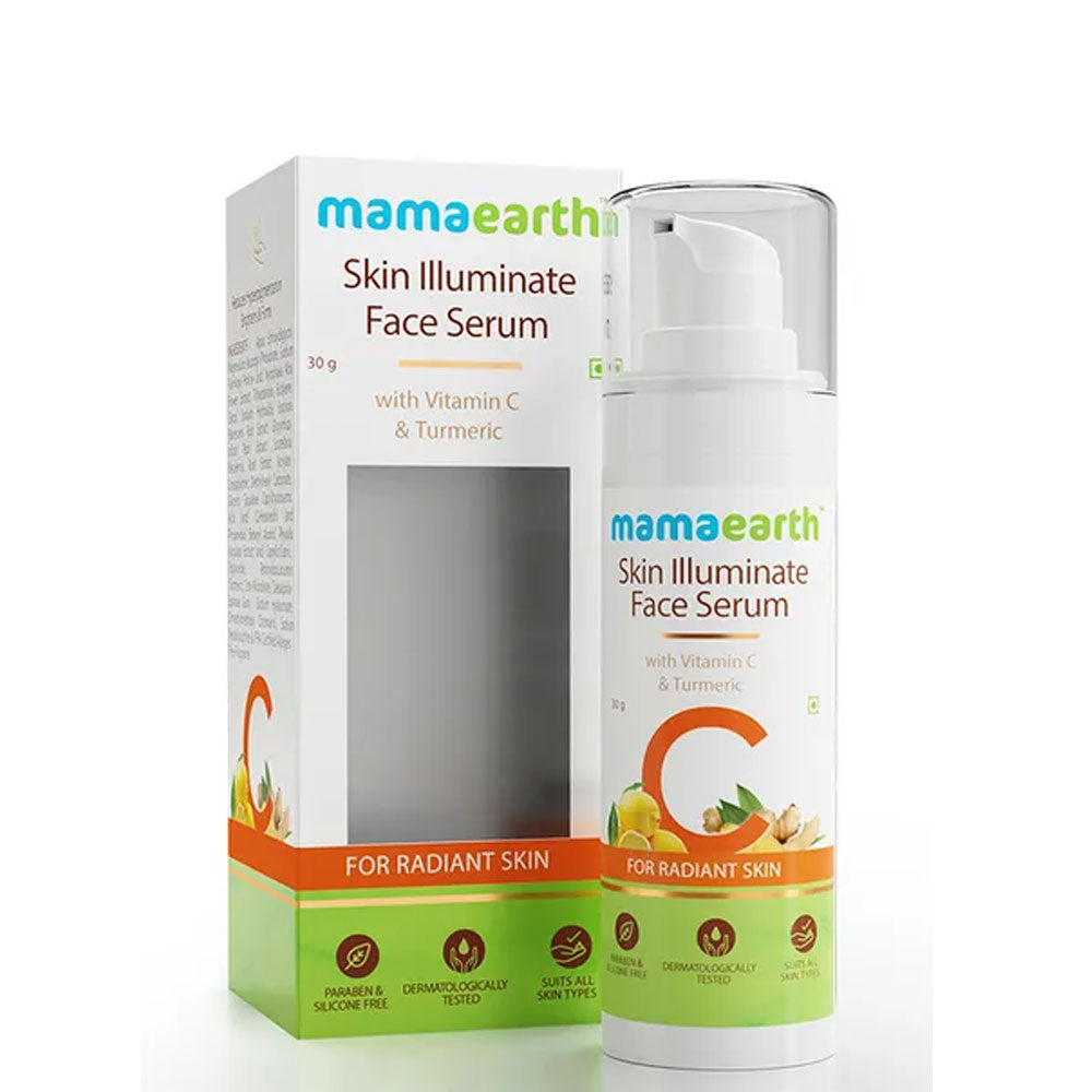 Mamaearth Skin Illuminate Face Serum for Radiant Skin with Vitamin C and Turmeric - 30 g