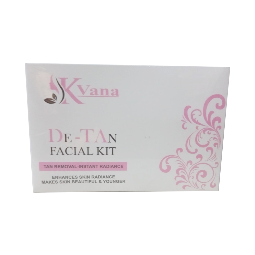 Kvana De-Tan Facial Kit Tan Removal-Instant Radiance Enhances Skin Radiance Makes Skin Beautiful & Younger