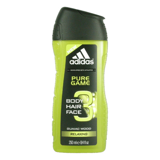 Adidas Pure Game 3 in 1 Body Hair and Face Shower GEL 250ml