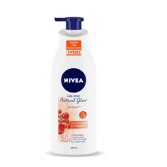 NIVEA 50x Vitamin C BODY LOTION with SPF 15 for Cell repair and Natural glow (400ml)