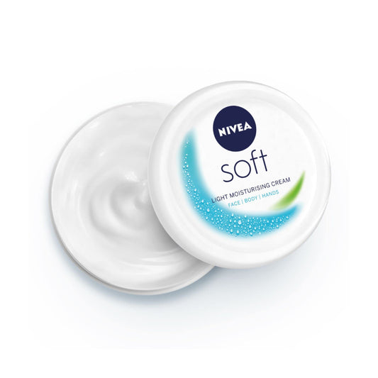 Nivea Soft Light Moisturizer For Face, Hand & Body, Instant Hydration, Non-Greasy Cream With Vitamin E & Jojoba Oil, 200 Ml