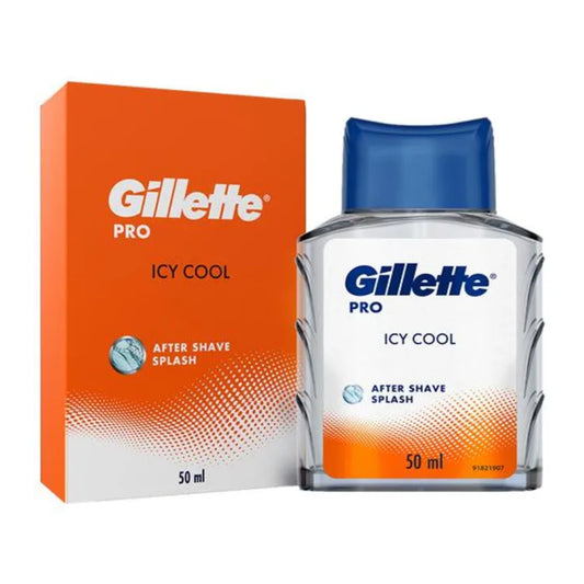 Gillette Pro - After Shave Splash, Icy Cool, Long-lasting Fragrance, Tone Your Skin, 50 ml