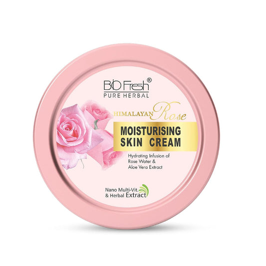 BioFresh Herbal Body Cream With Rose & Rice Water For Daily Skin Moisturizer Naturally Fresh Hydrating Skin Cream ( 800ml)