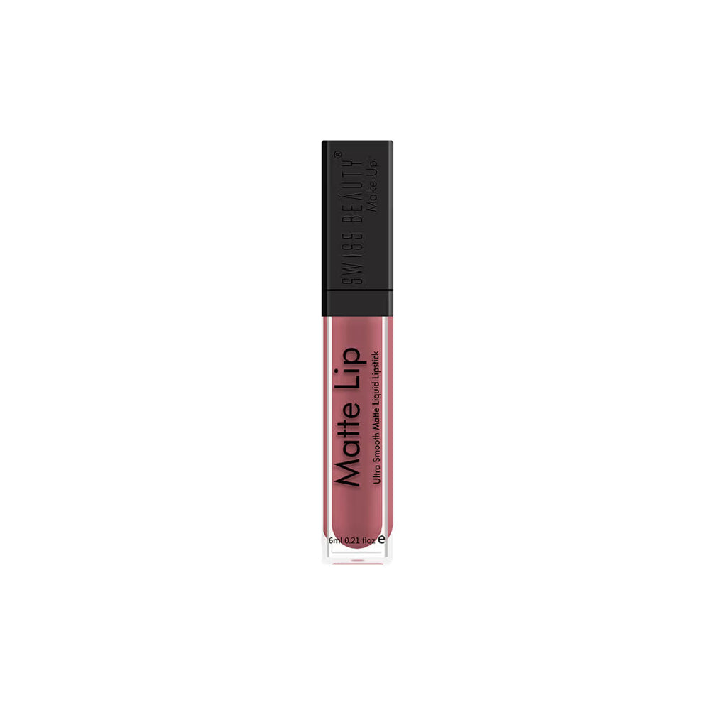 Swiss Beauty Matte Lip Ultra Smooth Matte Liquid Lipstick - 22 Real Nude (6ml)