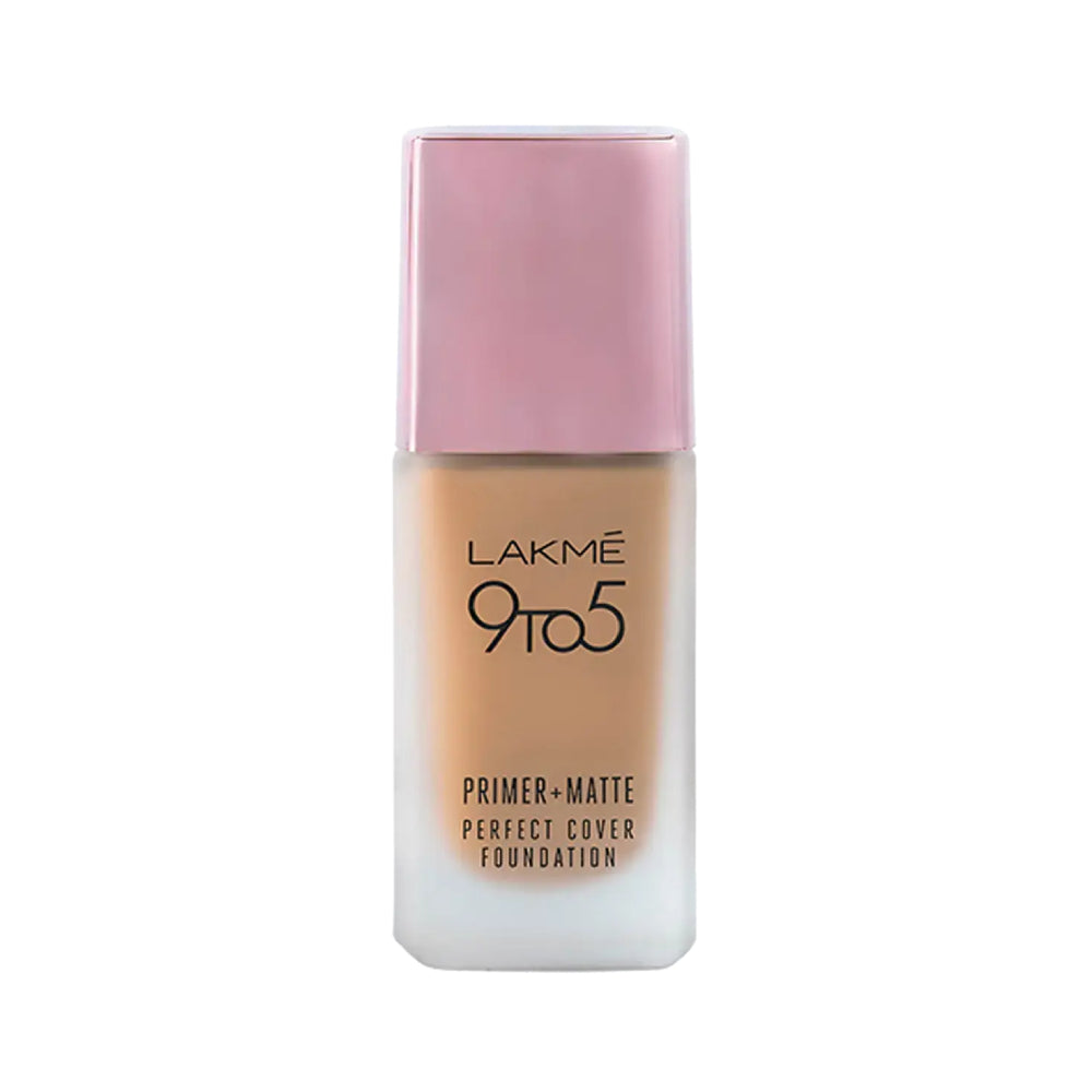 Lakme 9 To 5 Primer + Matte Perfect Cover Foundation - N260 Neutral Honey (25ml)