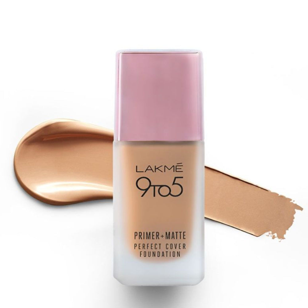 Lakme 9 To 5 Primer + Matte Perfect Cover Foundation - N220 Neutral Medium (25ml)