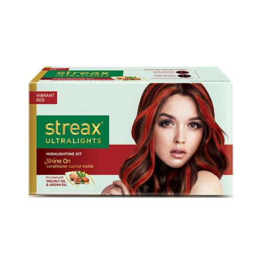 Streax Ultralights Highlight Hair Colour Kit | Vibrant Red (40gm + 40ml)