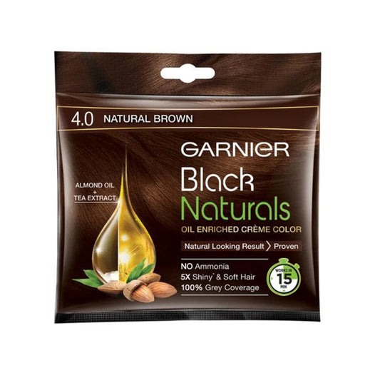 Garnier Hair Colour - Black Naturals, 20 g 4, Natural Brown
