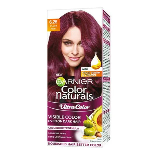 Garnier Color Naturals - Crème Riche Hair Colour, 55 ml + 50 g 626 Plum Red