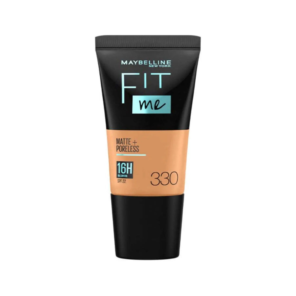 Maybelline New York Fit Me Matte + Poreless Liquid Foundation SPF 22 Tube - 330 Toffee (18ml)