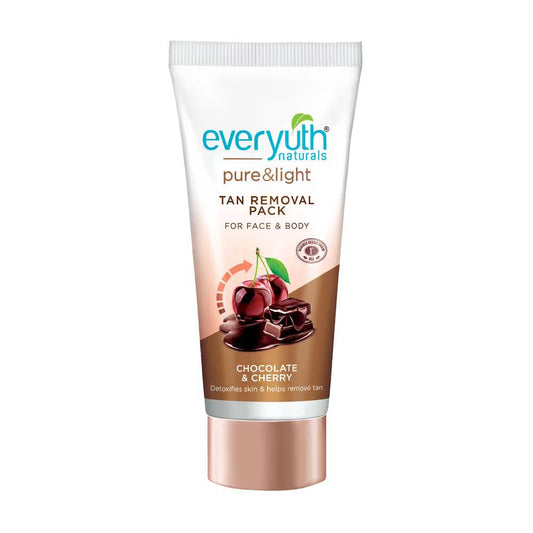 Everyuth Naturals Tan Removal Pack for Face & Body - Chocolate & Cherry Dtan (50gm)