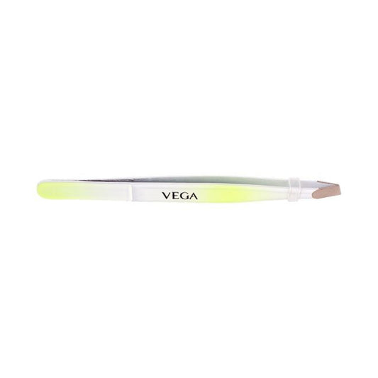 Vega Gorgeous Green Tweezer - Slant Tip - TW-07