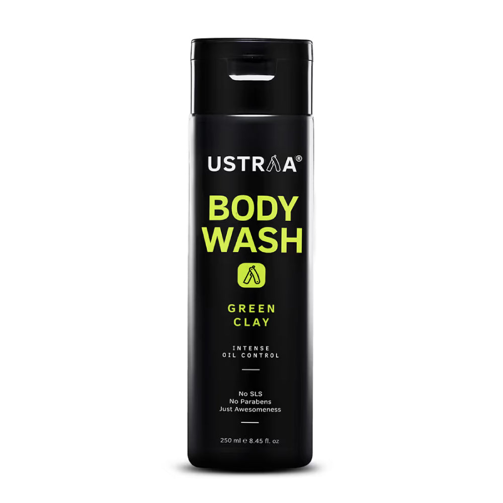 Ustraa Green Clay Body Wash For Intense Oil Control (250ml)