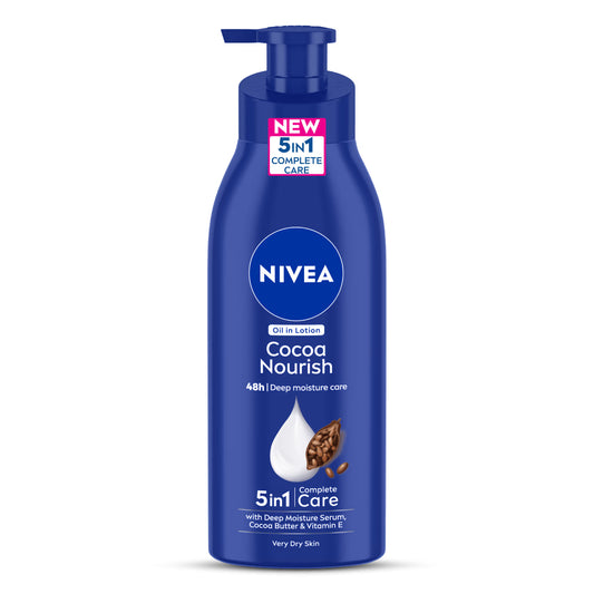 NIVEA Cocoa Nourish BODY LOTION -Cocoa butter & Vit E for 48H deep moisturization (Very Dry skin) (400ml)