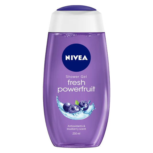 NIVEA Powerfruit & care oil Body wash for long-lasting freshness (250 ml)