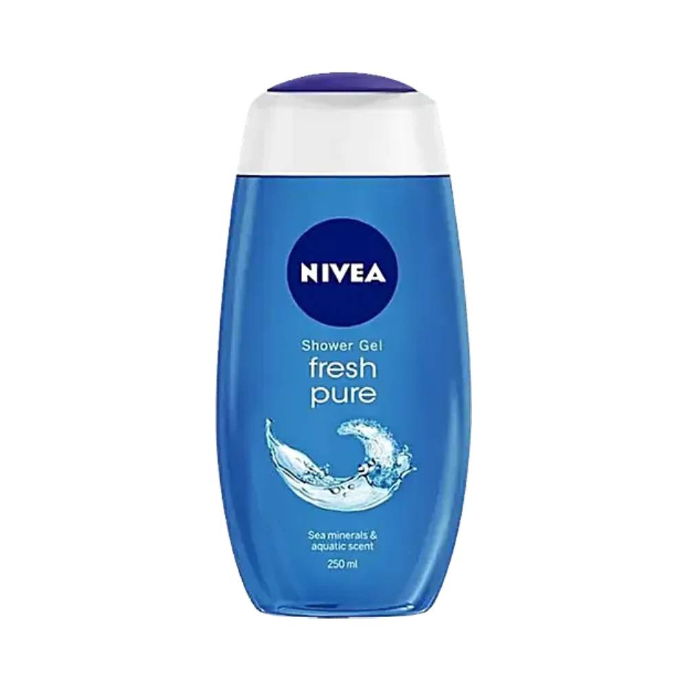 NIVEA Fresh Pure Shower Gel - Sea Minerals & Aquatic Scent, Refreshing, Moisturising, 250 ml