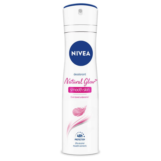 NIVEA Natural Glow Smooth Skin women deodorant for 48 hours protection, 150 ml