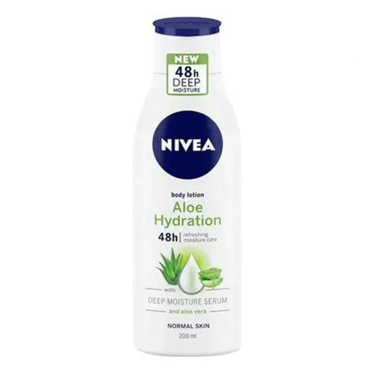 NIVEA Aloe Hydration Body Lotion - Normal Skin, With Deep Moisture Serum & Aloe Vera, 48h Deep Moisture, 200 ml