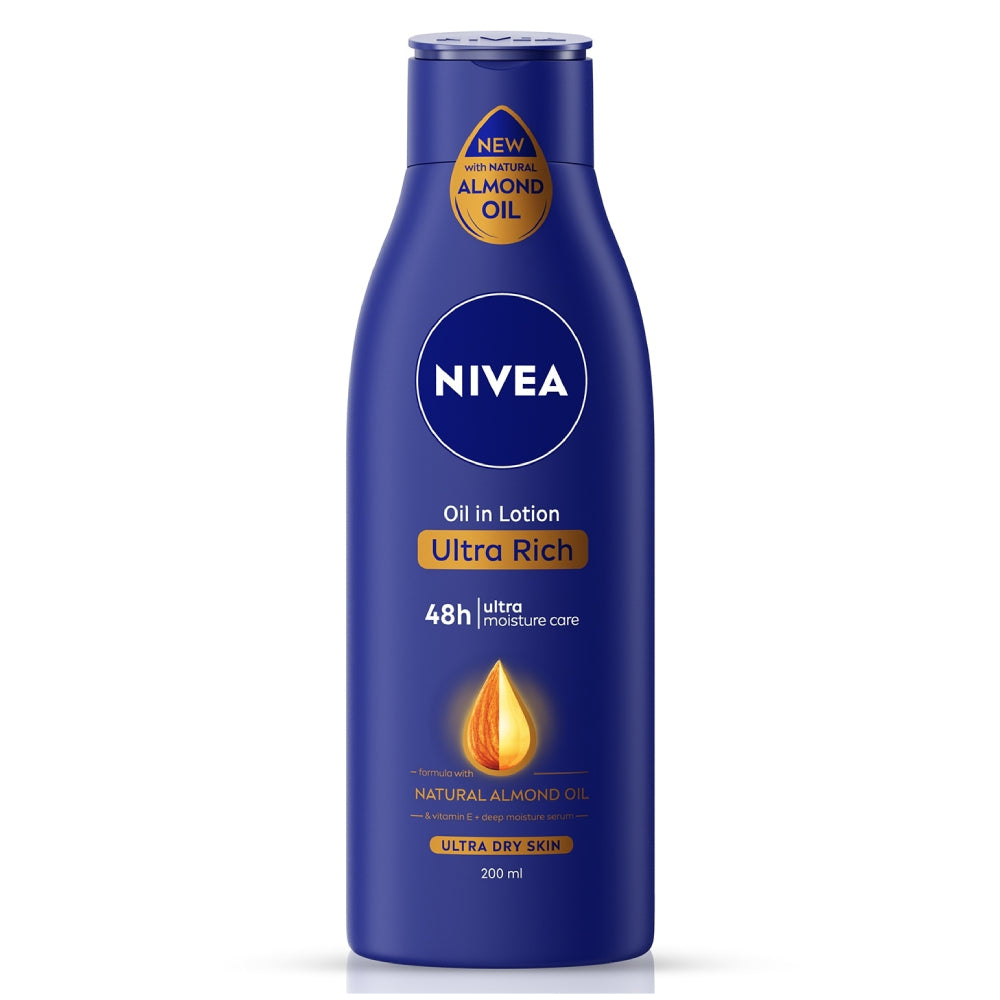 Nivea Ultra Rich with Natural Almond Oil & Vitamin E Body Lotion - 200 ml