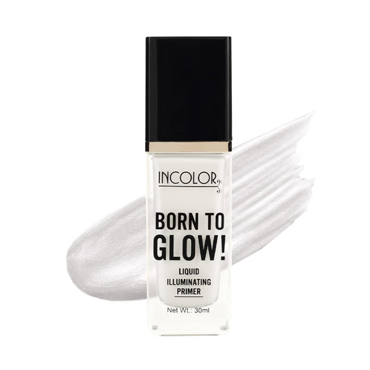 Incolor Born to Glow Long-lasting Smooths Skin Lightweight Illuminating Liquid Face Primer 30 ml (Shade No 1)