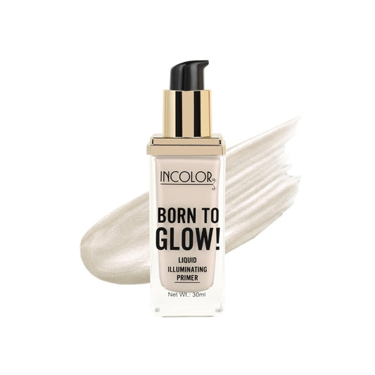 Incolor Born to Glow Long-lasting Smooths Skin Lightweight Illuminating Liquid Face Primer 30 ml (Shade No 2)