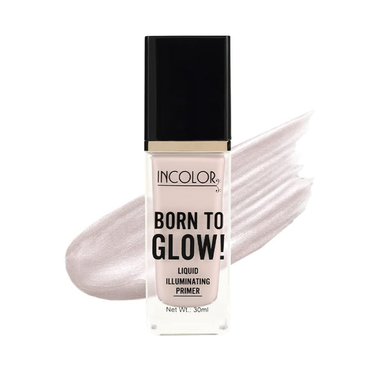 Incolor Born to Glow Long-lasting Smooths Skin Lightweight Illuminating Liquid Face Primer 30 ml (Shade No 3)