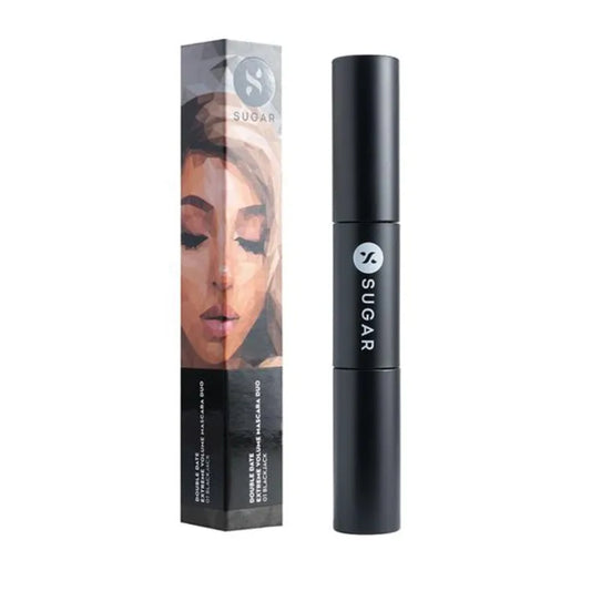 SUGAR Cosmetics Double Date Extreme Volume Mascara Duo - Smudge & Transfer Proof, 7 ml 01 Black Jack