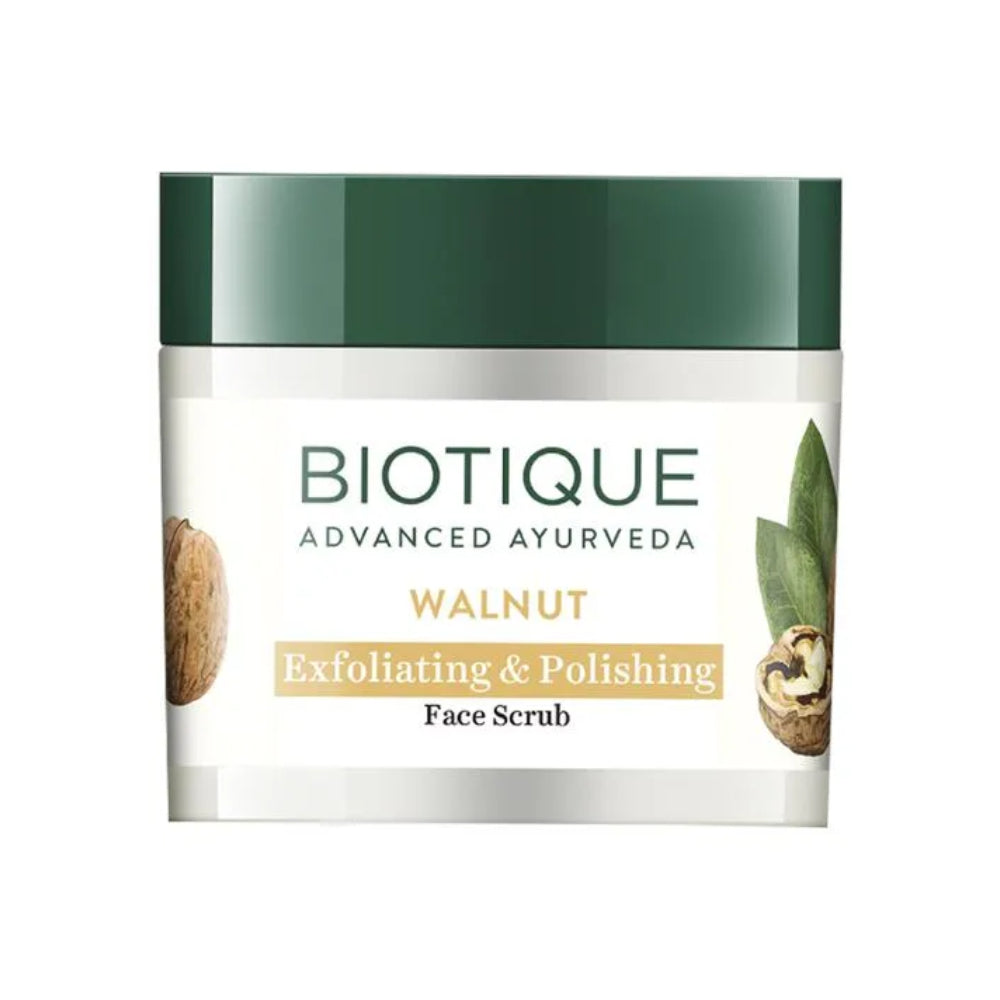 Biotique Exfoliating & Polishing Face Scrub - Walnut, Normal To Dry Skin, 50 g Carton