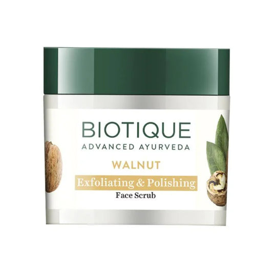Biotique Exfoliating & Polishing Face Scrub - Walnut, Normal To Dry Skin, 50 g Carton