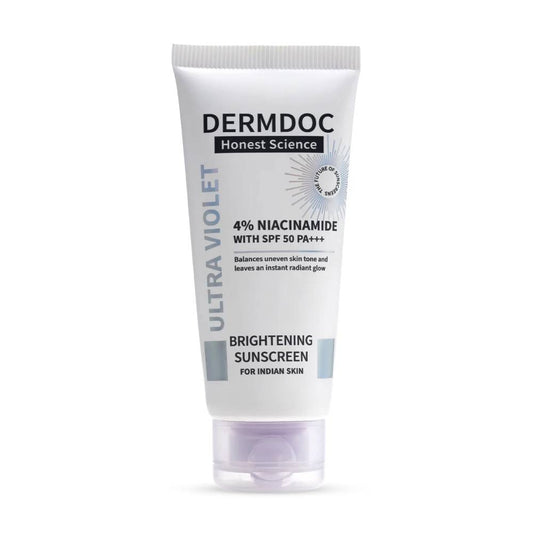 Dermdoc Honest Science SPF 50 4% Niacinamide Ultra Violet Brightening Sunscreen (60 gm)