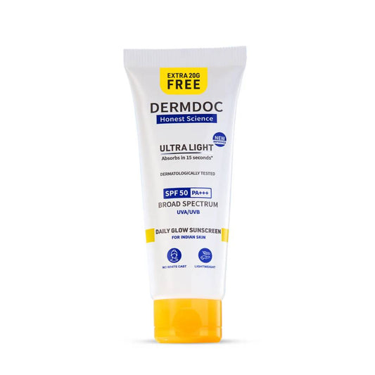 Dermdoc SPF 50 Ultra Light SPF Daily Glow Sunscreen (70 gm)