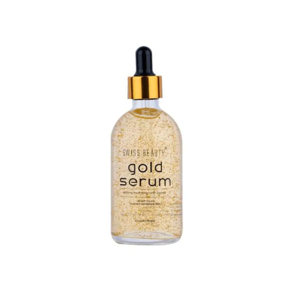 Swiss Beauty Gold Face Serum - Age Defying, Glowing, Hydrating, Cruelty Free, 100 ml