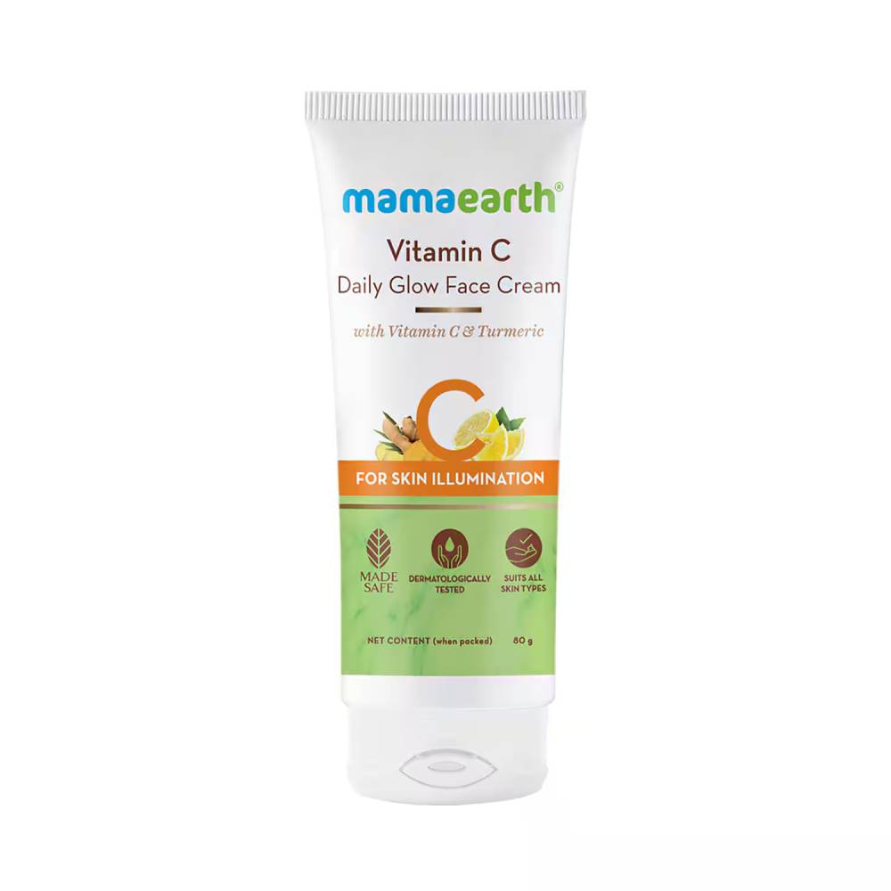 Mamaearth Vitamin C Daily Glow Face Cream With Vitamin C & Turmeric For Skin Illumination (80g)