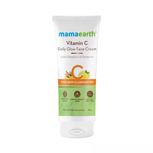 Mamaearth Vitamin C Daily Glow Face Cream With Vitamin C & Turmeric For Skin Illumination (80g)