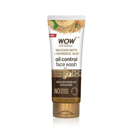 Wow Skin Science Multani Mitti + Mandelic Acid Oil Control Face Wash - 100 ml
