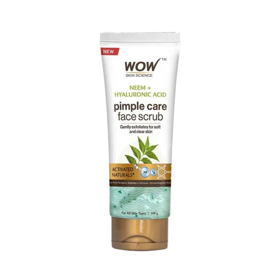 Wow Skin Science Neem & Hyaluronic Acid Pimple Care Face Scrub - 100 ml