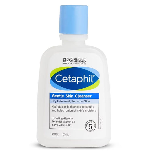 Cetaphil Gentle Skin Cleanser |Dry to Normal Skin with Niacinamide |Dermatologist Recommended (125ml)